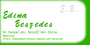 edina beszedes business card